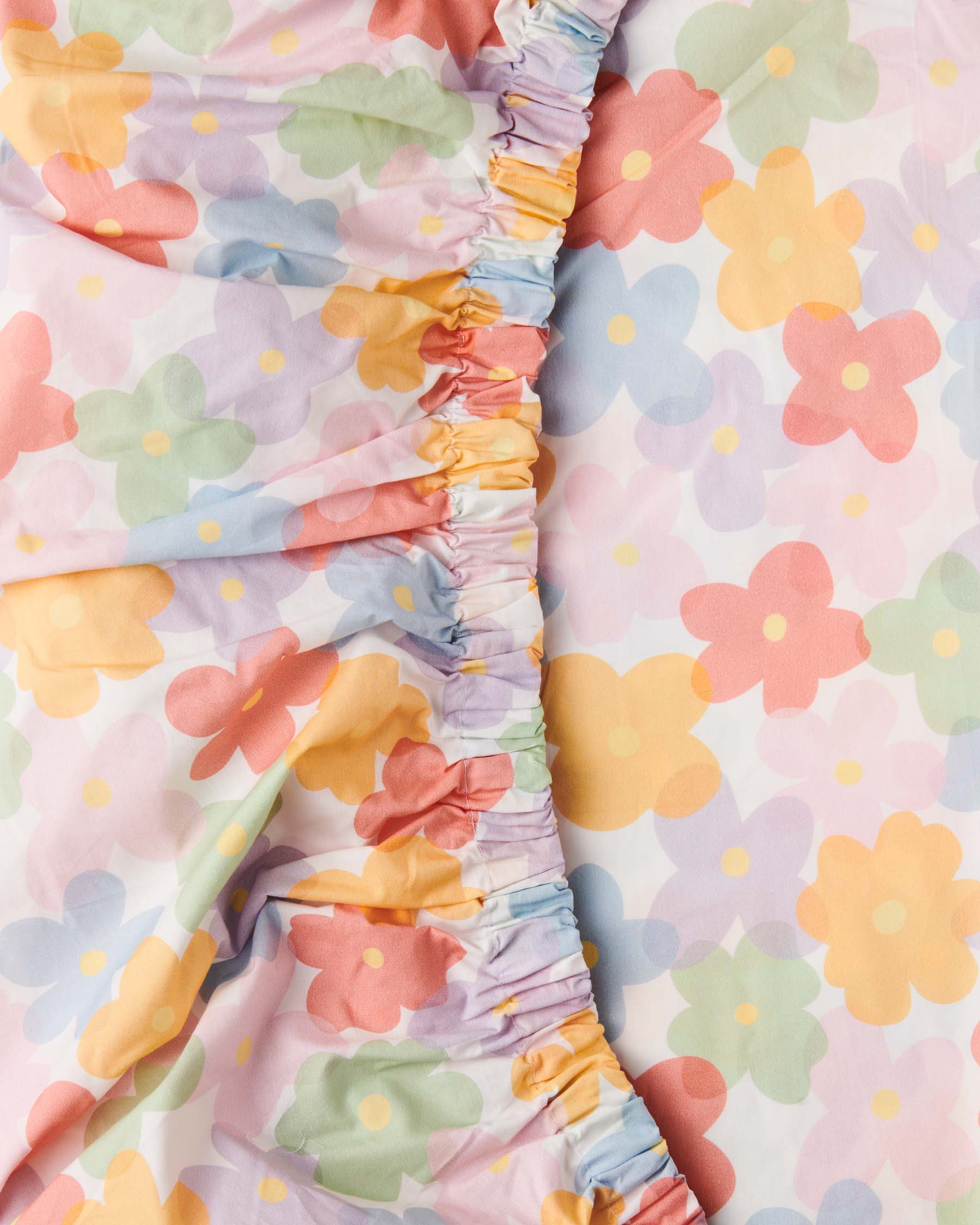 Cotton Fitted Sheet - Paper Daisy