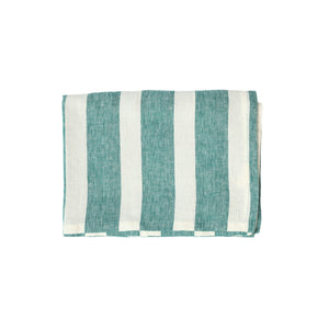 PREORDER Linen Napery - Emerald Stripe