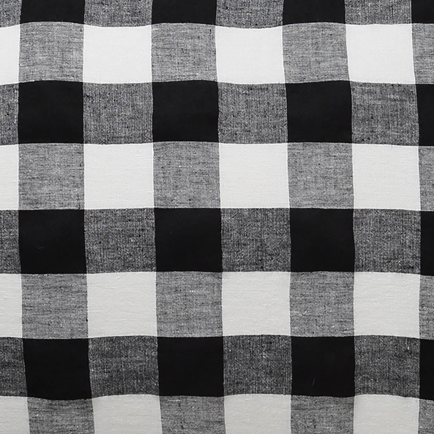 Staples Linen Fitted Sheet - Black & White Gingham