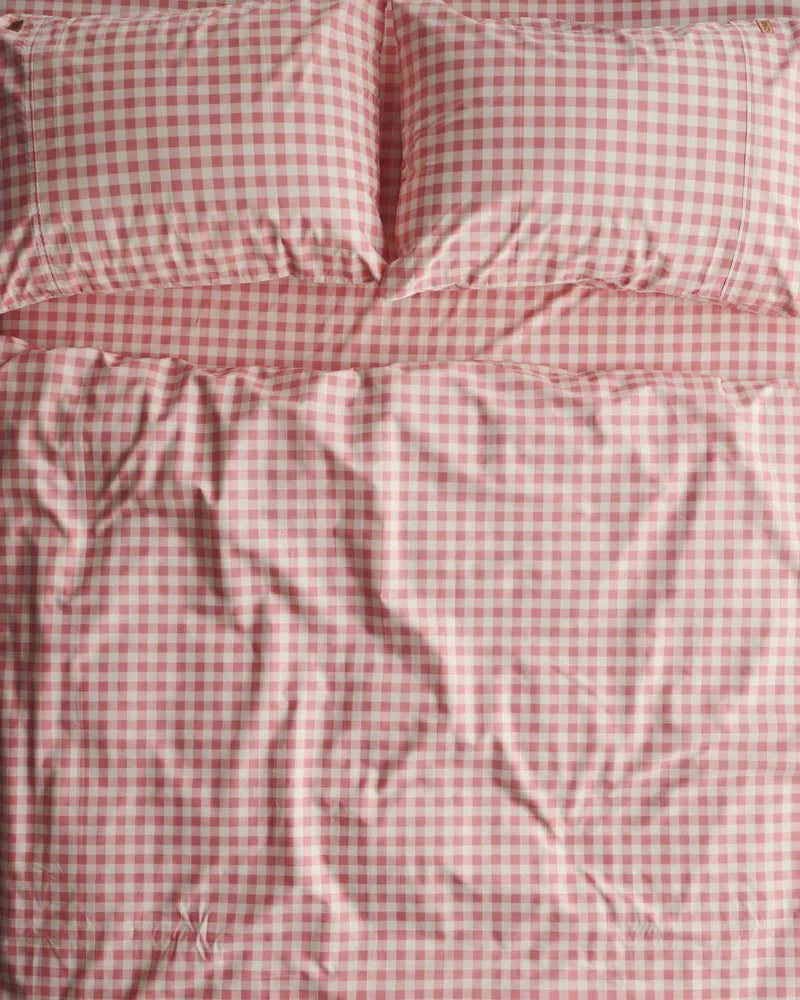 Organic Cotton Quilt Cover - Gingham Candy