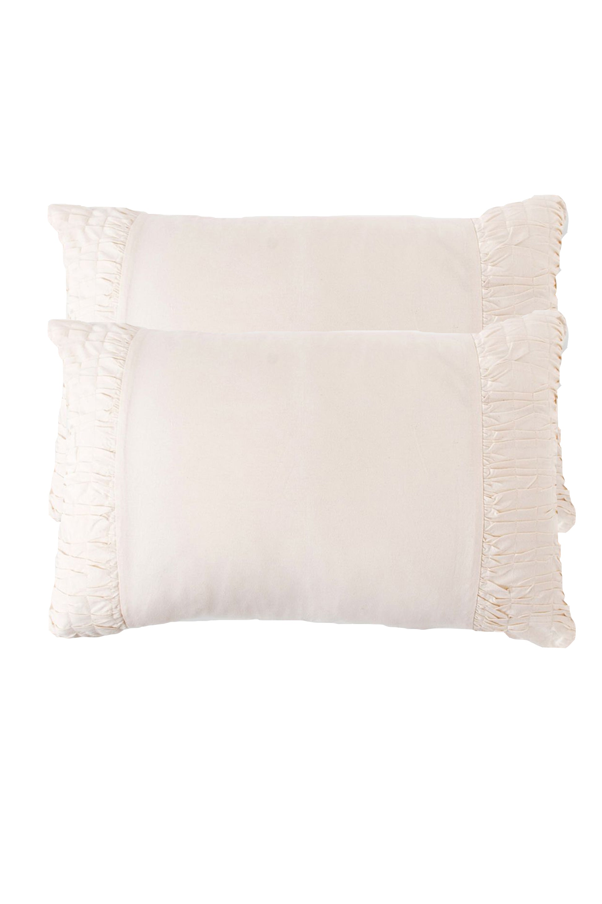 Lazybones Rosette Pillowcase Set - Natural