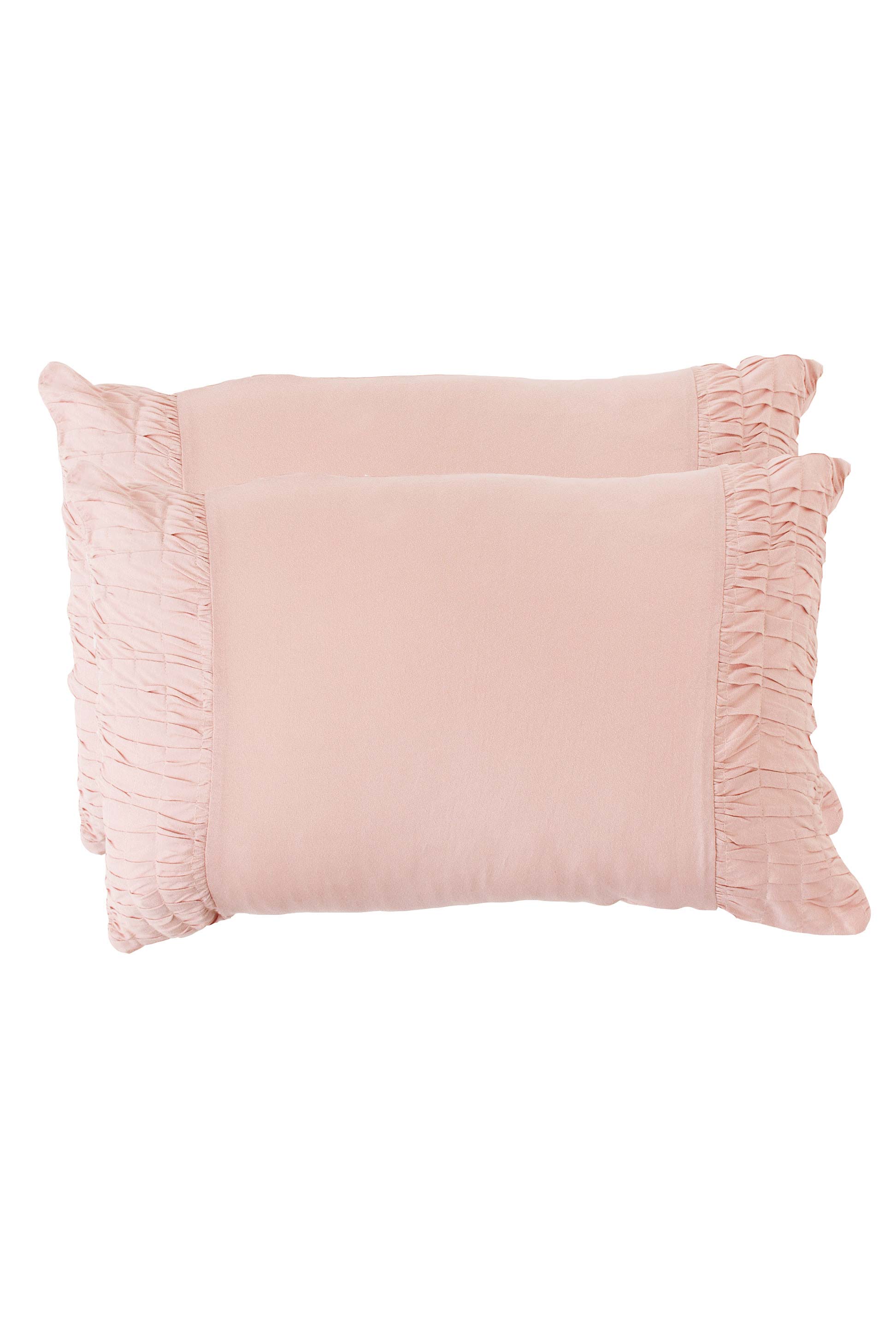 Lazybones Rosette Pillowcase Set - Tuscan Pink