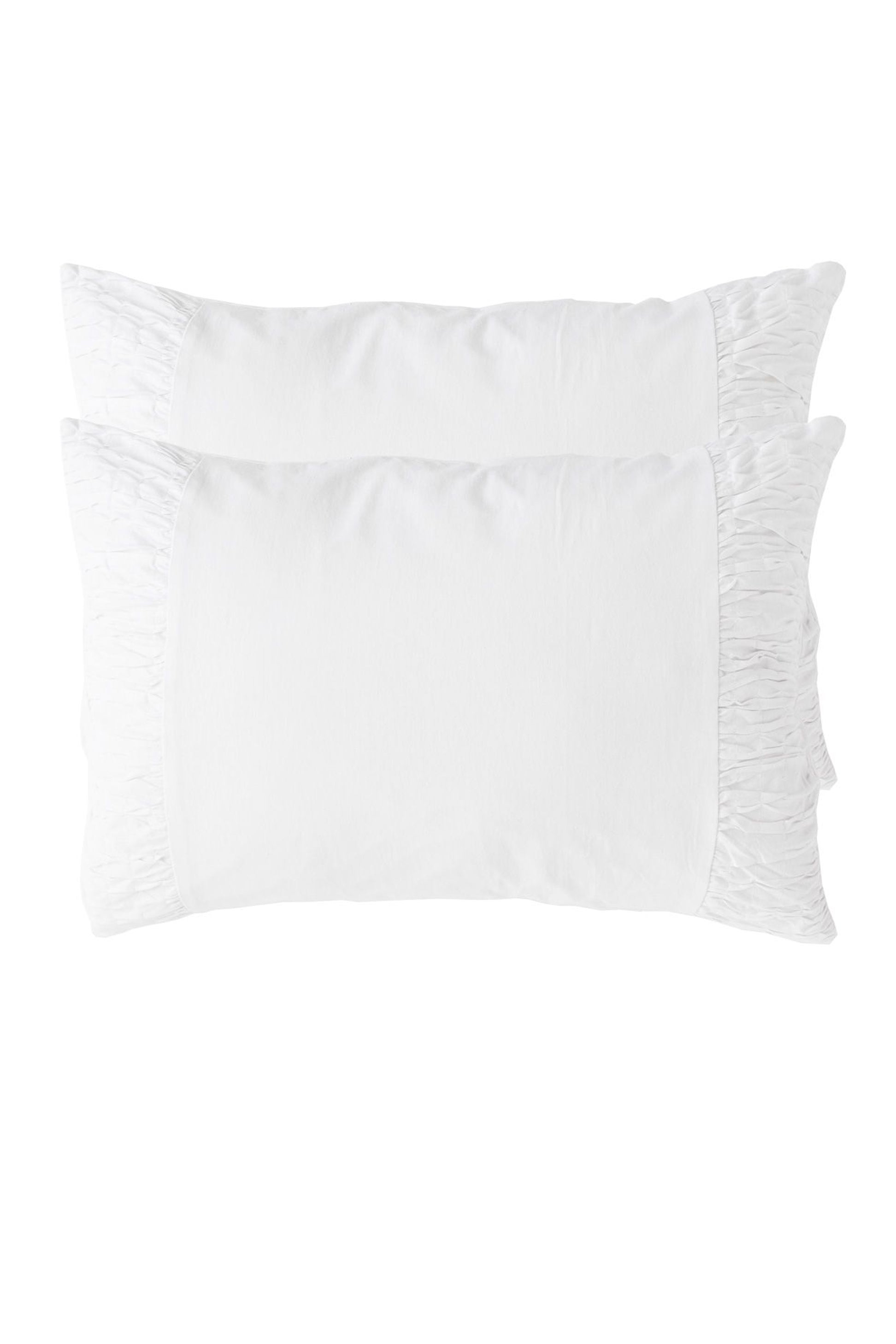 Lazybones Rosette Pillowcase Set - White