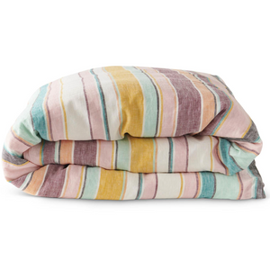 Linen Quilt Cover - Hat Trick Woven Stripe