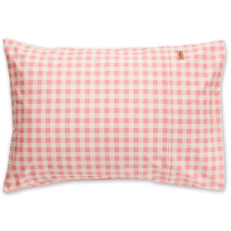Organic Cotton Pillowcase - Gingham Candy